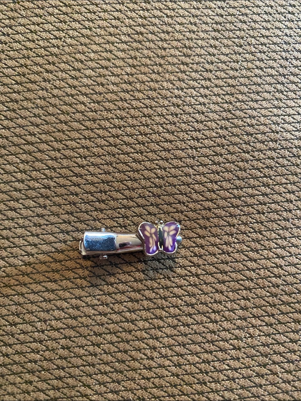 Purple Butterfly Enamel Hair Clip - Women Accessories